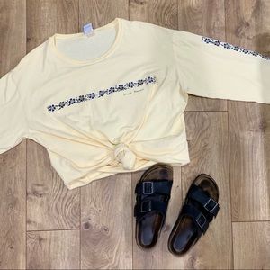 Pastel yellow Hawaii long sleeve